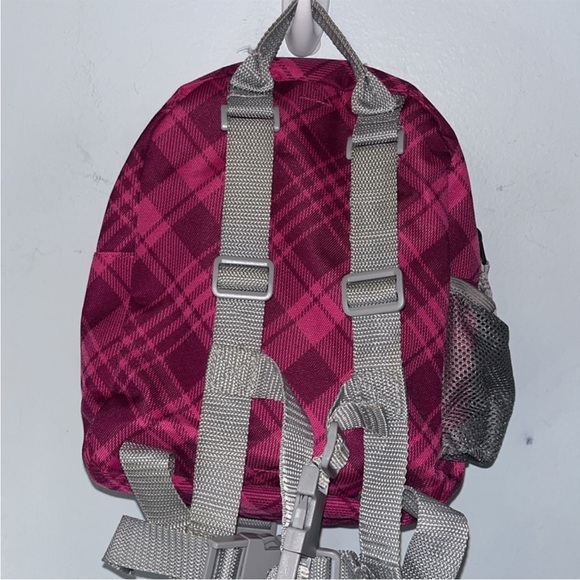 Eddie Bauer Fuchsia Gray Zip Around Bag Backpack Mini - Picture 4 of 6